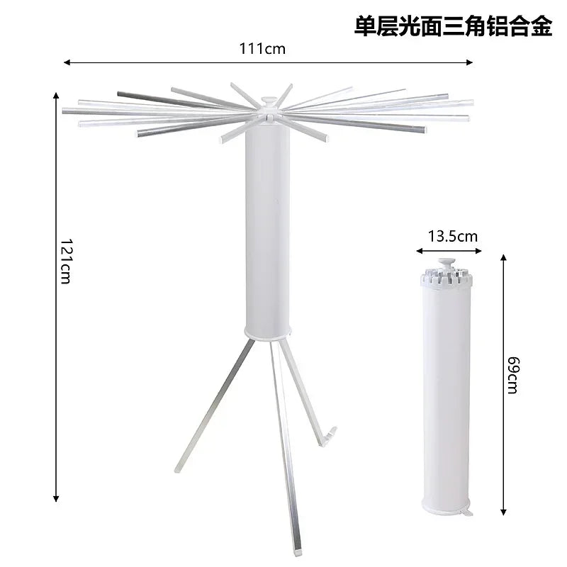 Omni Octopus Foldable Clothes Drying Rack | Space-Saving Tripod Laundry Stand (Natural Wood)