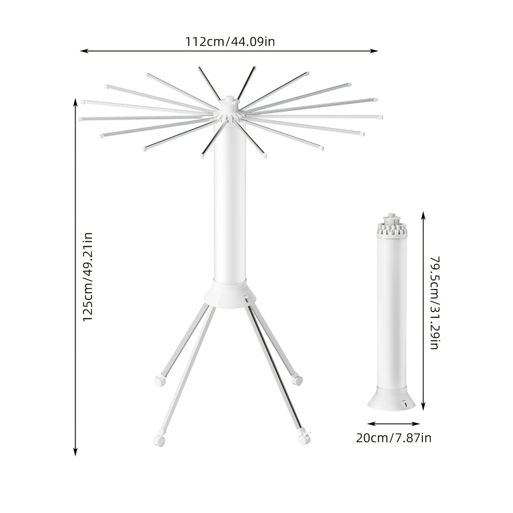 360° Rotating Octopus Clothes Drying Rack with Wheels | Space-Saving Mobile Laundry Airer
